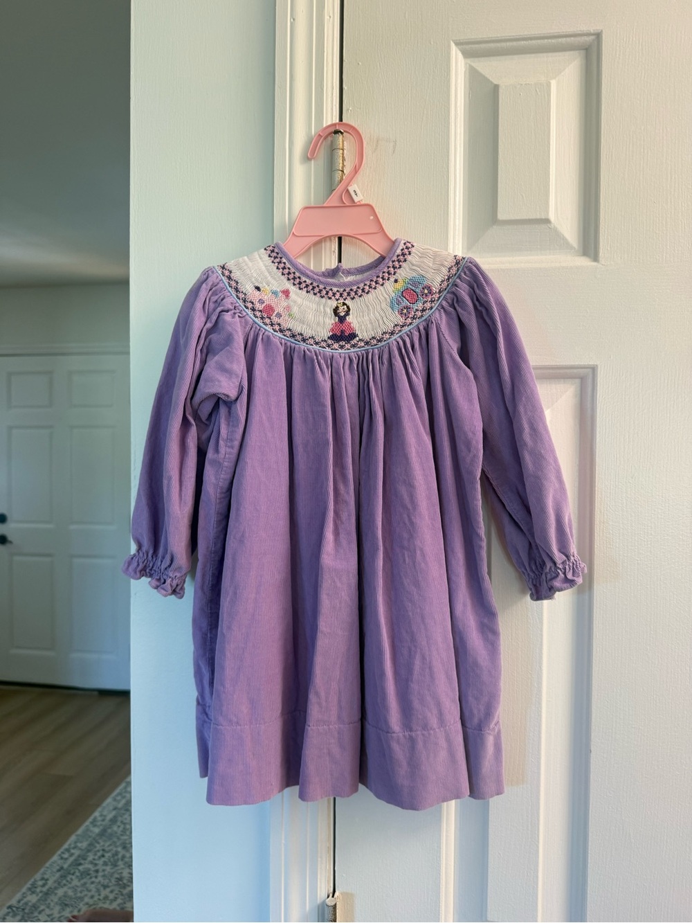 marmellata Lavender Long-Sleeve Smocked Kids Dress